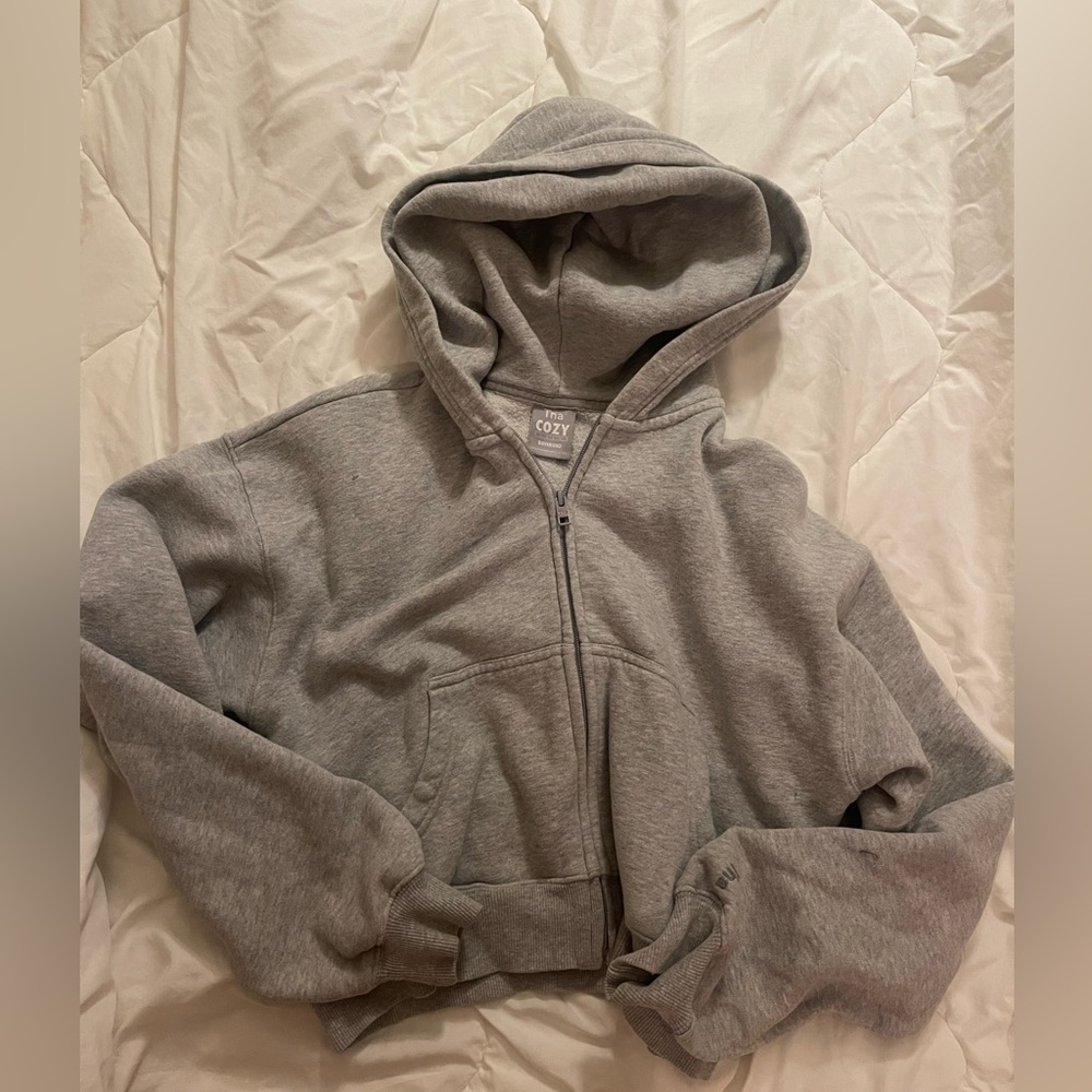 TNA cropped boyfriend hoodie
